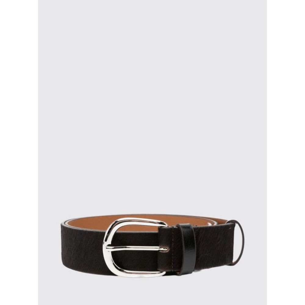 Alysi Women Alysi Pony Hair-Effect Leather Belt With Classic Buckle